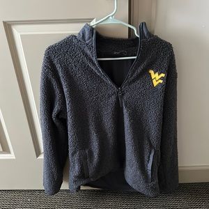 WVU winter half zip pullover